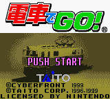 Densha De Go title screen for GameBoy Color